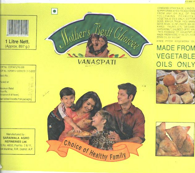 Mother's Bestt Choicee (label) Device mark 1547004 Trademark