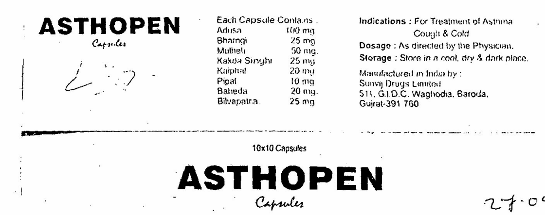 Asthopen (label) Device mark 1521057 Trademark