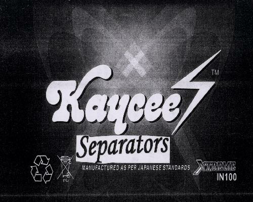 Kaycee Separators (label) Device mark 1521582 Trademark