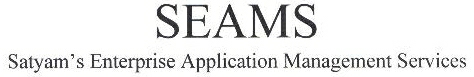Seams - Satyam's Enterprise Application Management Services Device mark 1636549 Trademark