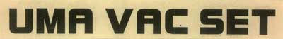Uma Vac Set (lable) Device mark 1198033 Trademark