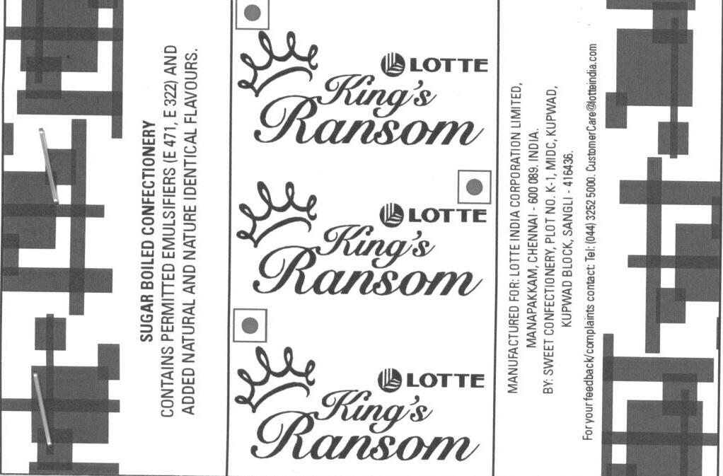 Lotte Kings Ransom Device mark 1606334 Trademark