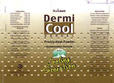 Itch Guard Dermi Cool Sandal Device mark 1259201 Trademark