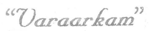 Varaarkam (letter Written In Special Form) Device mark 1650046 Trademark