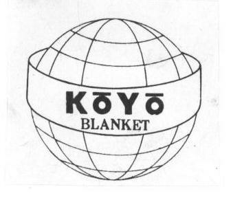 K O Y O Blanket (label) Device mark 1667087 Trademark