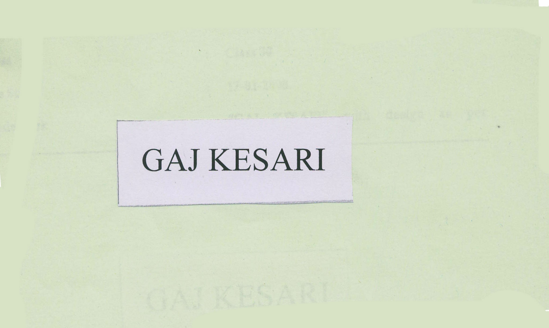 Gaj Kesari Device mark 1657296 Trademark