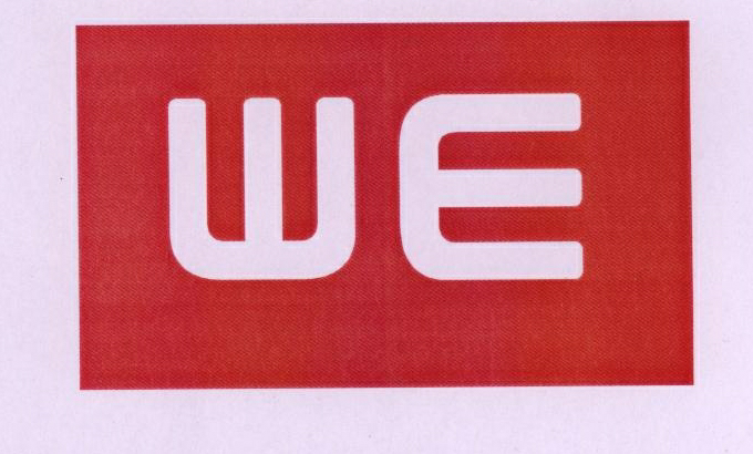 W E (label) Device mark 1695048 Trademark