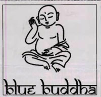Blue Buddha ( Device Of Picture Of Buddha With Lable) Device mark 1443518 Trademark