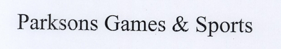 Parksons Games & Sports Device mark 1770657 Trademark