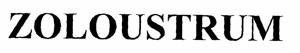 Zoloustrum (letter Written In Heavy Character) Device mark 1473688 Trademark