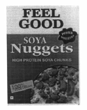 Feel Good, Soya Nuggets, Device Of Cooked Soyabean (label) Device mark 1473871 Trademark