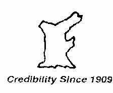Credibility Since 1909 (logo) Device mark 1504000 Trademark