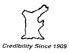 Credibility Since 1909 (logo) Device mark 1504011 Trademark
