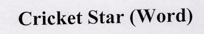 Cricket Star ( Word ) ( Label ) Device mark 1777219 Trademark