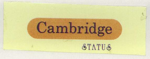 Cambridge Status (label) Device mark 1548691 Trademark
