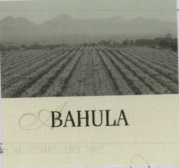 Bahula (label) Device mark 1534031 Trademark
