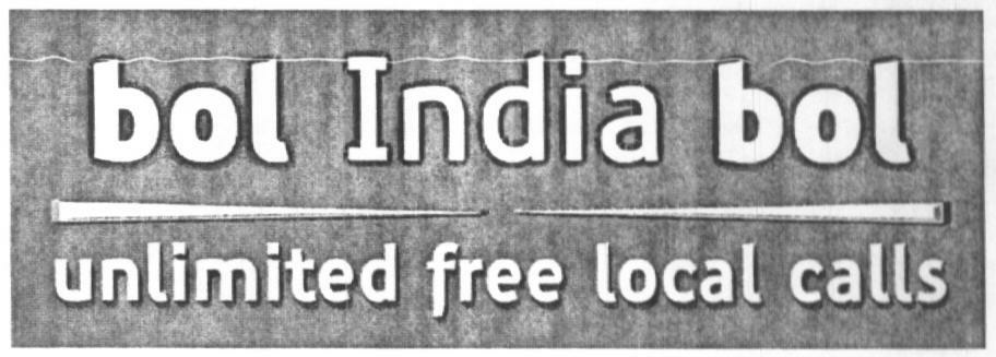 Bol India Bol Unlimi6ted Free Local Calls (device) Device mark 1626383 Trademark