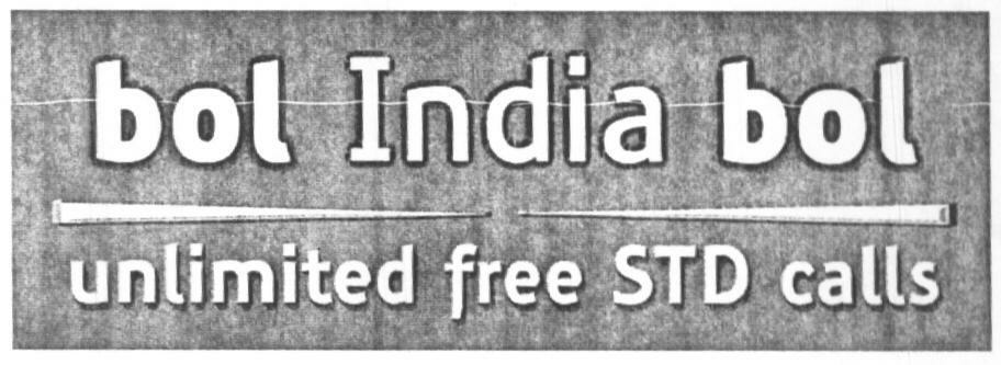 Bol India Bol Unlimited Free Std Call (device) Device mark 1626392 Trademark