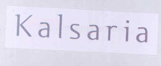 Kalsaria (label) Device mark 1742770 Trademark
