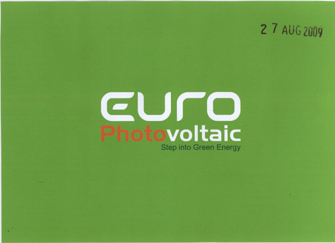 Euro Photo Voltaic Device mark 1855616 Trademark