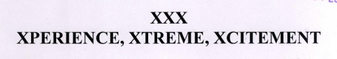 Xxx Xperience,xtreme,xcitement Device mark 1870373 Trademark