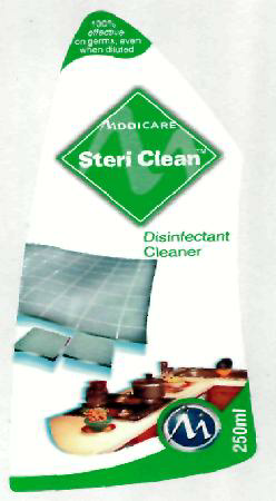 Modicare Steri Clean(label) Device mark 2177564 Trademark