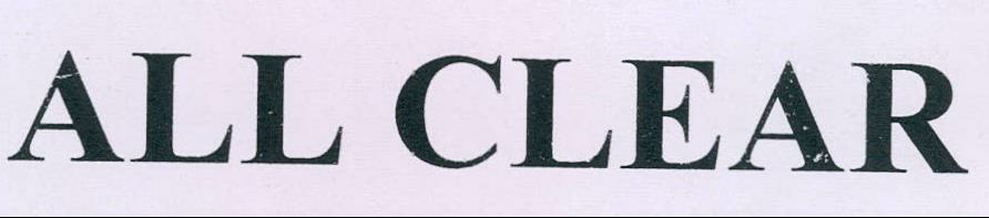 All Clear Device mark 2136348 Trademark