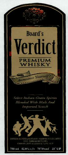 Board's Verdict Premium Whisky Device mark 1961155 Trademark