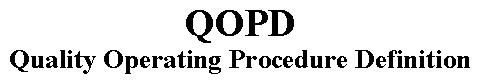 Qopd Quality Operating Procedure Definition Device mark 2191225 Trademark