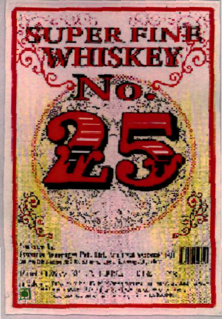 Super Fine Whiskey No. 25(label) Device mark 2181541 Trademark