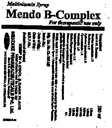 Mendo B-complex (label) Device mark 2221858 Trademark