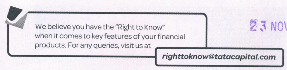 Righttoknow@tatacapital.com Device mark 2057741 Trademark