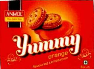 Anmol Yummy Orange (device Of Biscuit) Device mark 2402026 Trademark