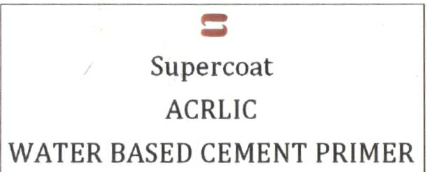 Supercoat Acrlic Water Based Cement Primer Device mark 2376561 Trademark