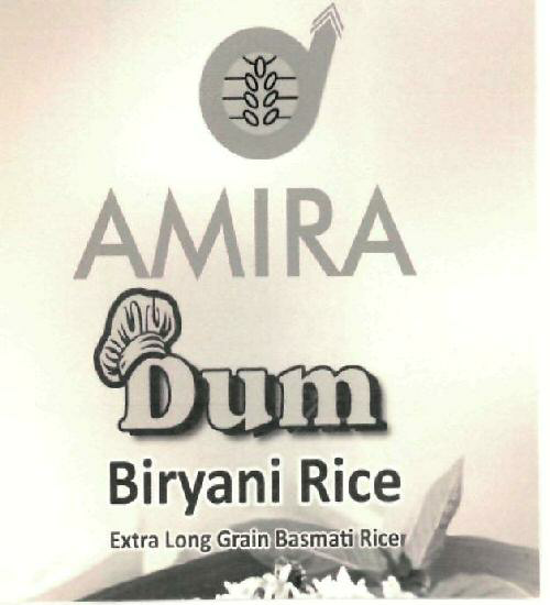 Amira Dum Biryani Rice (label) Device mark 2416248 Trademark