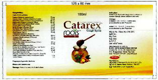 Catarex Cough Syrup (device) Device mark 2582400 Trademark