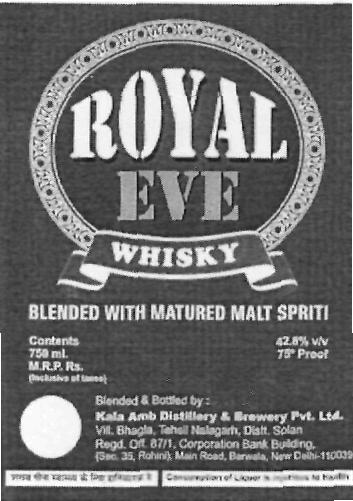 Royal Eve Whisky (device) Device mark 2268366 Trademark