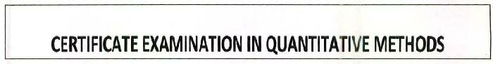 Certificate Examination In Quantitative Methods Device mark 2595836 Trademark
