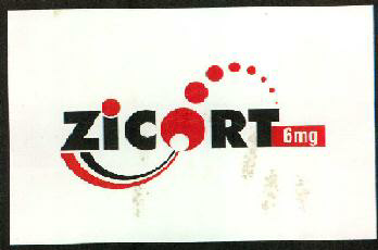 Zicort 6mg Device mark 2329555 Trademark