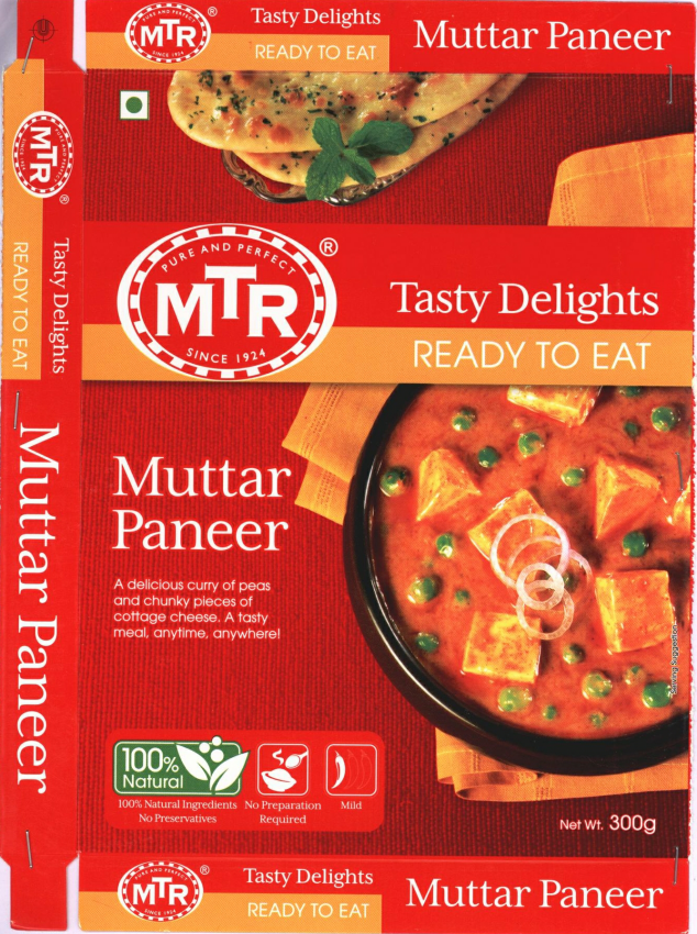 Mtr Muttar Paneer Device mark 2391489 Trademark