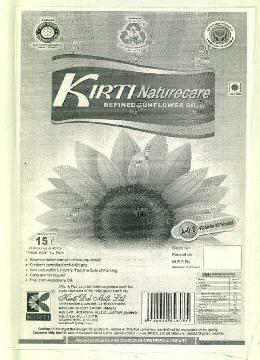 Kirti Naturecare Refined Sunflower Oil Device mark 2776854 Trademark