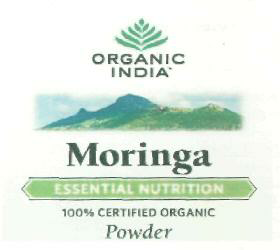 Organic India Moringa (label) Device mark 2805990 Trademark