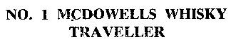 No. 1 Mcdowells Whisky Traveller Device mark 353012 Trademark