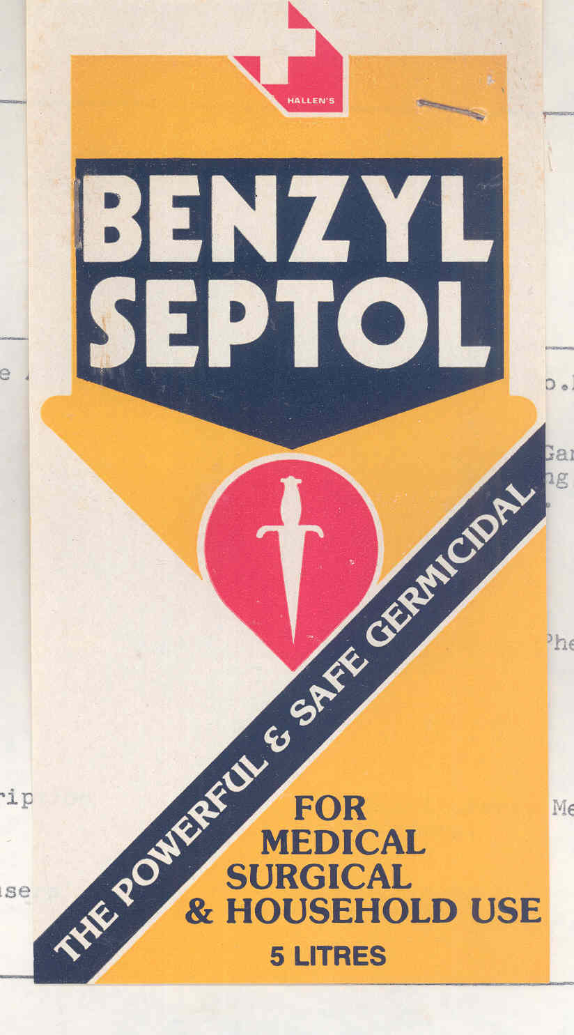 Benzyl Septol (label) Device mark 581143 Trademark