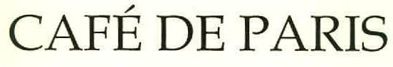 Café De Paris Device mark 3004544 Trademark