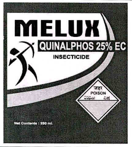 Melux Quinalphos 25% Ec Insecticide Device mark 3012386 Trademark