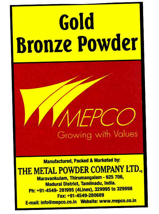 Mepco Growing With Values Gold Bronze Powder Device mark 3000503 Trademark