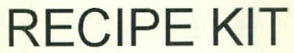 Recipe Kit Device mark 3002942 Trademark