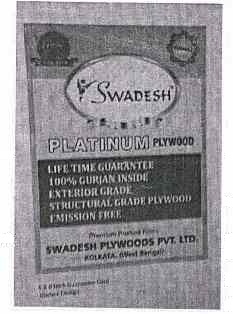 Swadesh Platinum Plywood, Device Of Human Caricature Device mark 3038667 Trademark