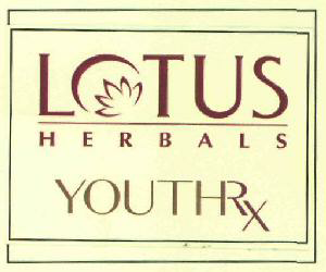 Lotus Herbals Youthrx Device mark 3008870 Trademark